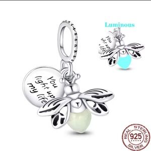 Luminous Silver Bee Charm Bracelet